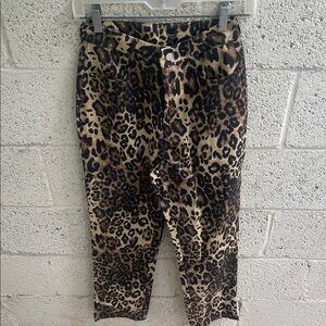 Women’s Leopard Print Jeans - Brown/Black